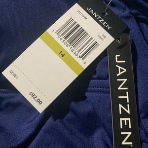 NWT JANTZEN Navy one piece swimsuit. Size 14